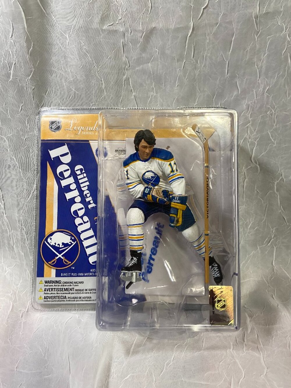 NHL Legends Series 4 Gilbert Perreault McFarlane Figure Buffalo Sabres White